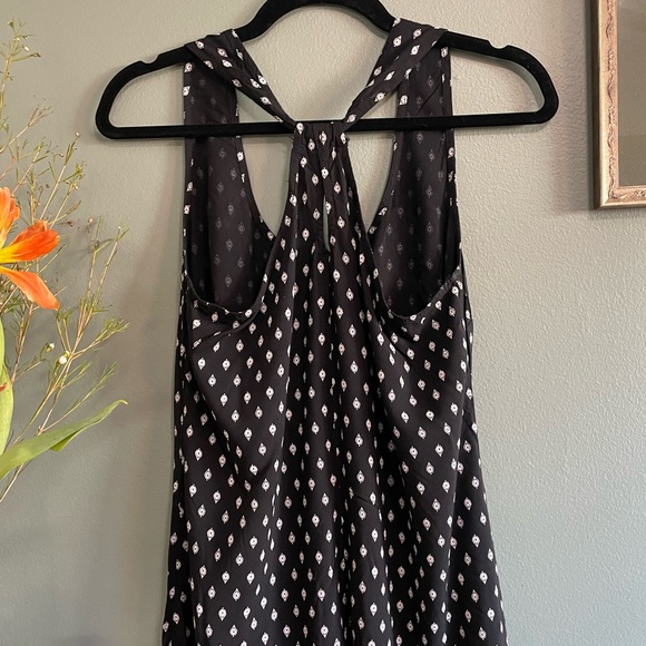 Black Stamped Print Racerback Sundress - Picture 3 of 5